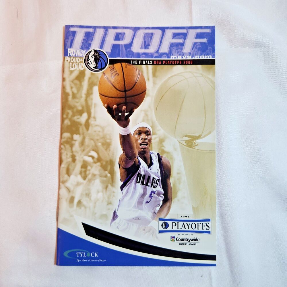 2006 Dallas Mavericks Tipoff NBA Finals Playoffs Program Josh Howard vs Miami